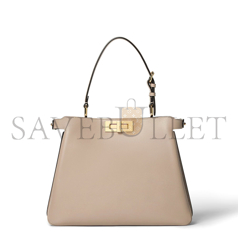 F**di peekaboo soft medium dove grey leather bag 8bn353aovhf0e65 (33*25.5*10cm)